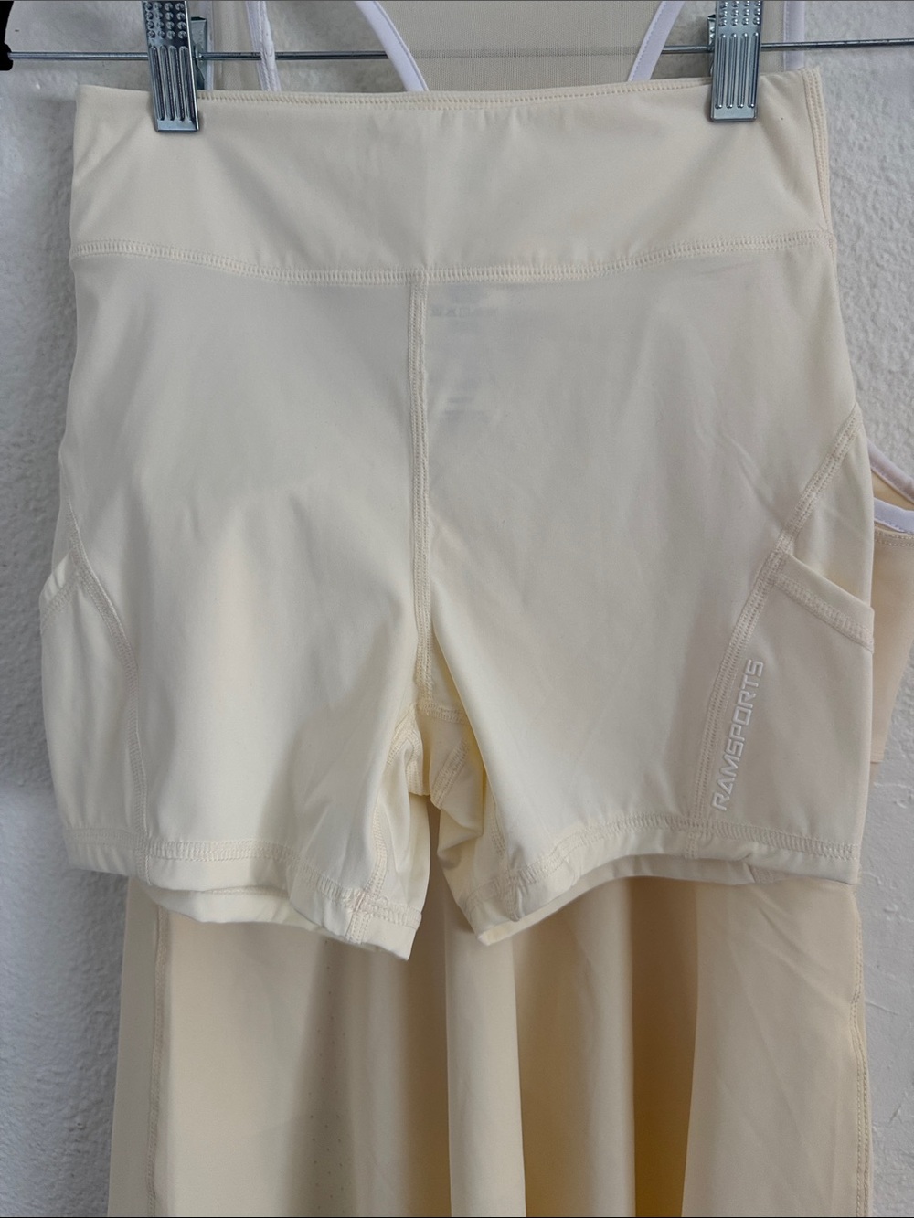 Rohnisch Cream Pickleball tennis Dress with White Trim Accents - Picture 9 of 11
